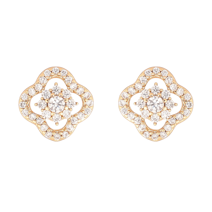 Сережки Xuping Позолота 18K пусети «Кришталеві квіточки» фото №15 Сережки Xuping Позолота 18K пусети «Кришталеві квіточки» фото №15