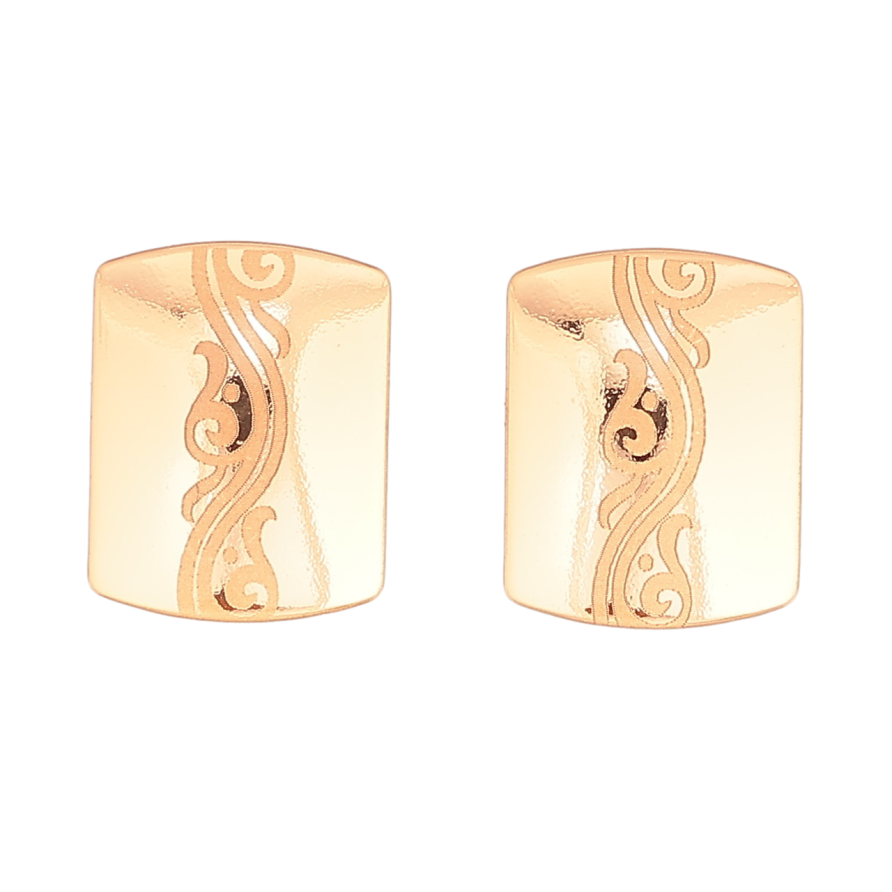 Сережки Xuping Позолота 18K пусети «Візерунок напиленням» фото №1 Сережки Xuping Позолота 18K пусети «Візерунок напиленням» фото №1