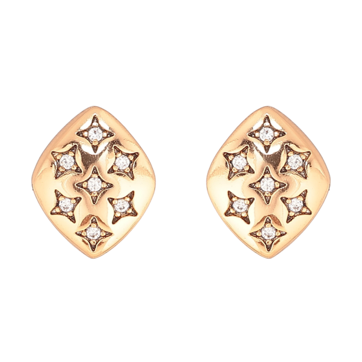 Серьги Xuping Позолота 18K пусеты Ромбы с звездным узором фото №17 Серьги Xuping Позолота 18K пусеты Ромбы с звездным узором фото №17