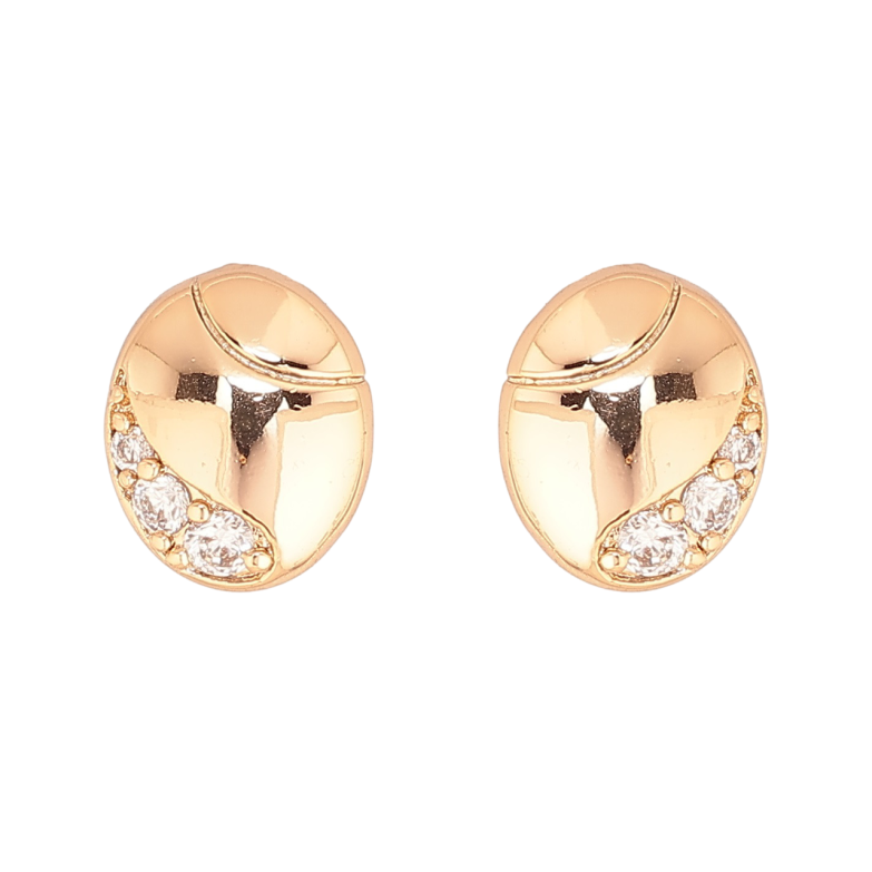 Сережки Xuping Позолота 18K пусети «Овали з кристалами» фото №1 Сережки Xuping Позолота 18K пусети «Овали з кристалами» фото №1