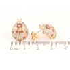 Серьги Xuping Позолота 18K пусеты Божьи коровки с инкрустацией кристаллами фото №2