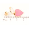 Серьги Xuping Позолота 18K пусеты Подвески сердечки с розово-бежевой эмалью фото №2 Серьги Xuping Позолота 18K пусеты Подвески сердечки с розово-бежевой эмалью фото №2