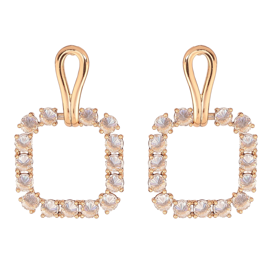 Серьги Xuping Позолота 18K пусеты Кристальные подвески фото №1 Серьги Xuping Позолота 18K пусеты Кристальные подвески фото №1