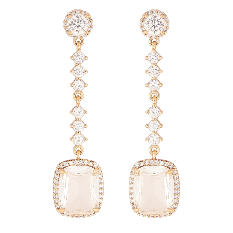 Серьги Xuping Позолота 18K пусеты Кристальные подвески фото №1 Серьги Xuping Позолота 18K пусеты Кристальные подвески фото №1