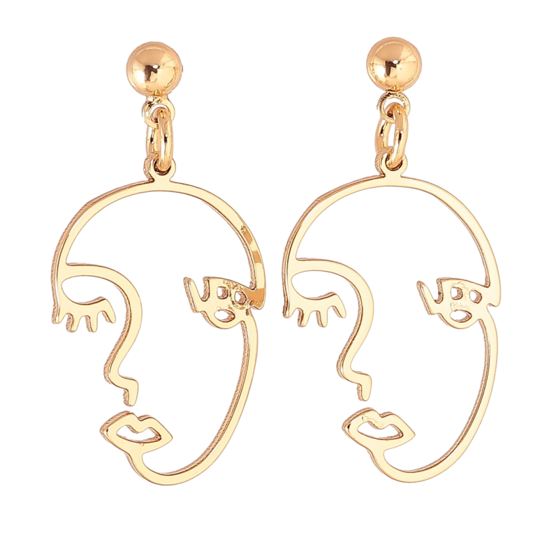 Сережки Xuping Позолота 18K пусети «Підвіски обличчя» на один бік фото №1 Сережки Xuping Позолота 18K пусети «Підвіски обличчя» на один бік фото №1