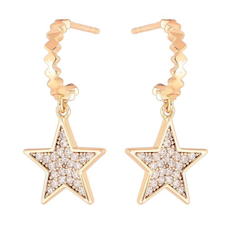 Сережки Xuping Позолота 18K пусети «Зірки з інкрустацією кристалами» фото №17 Сережки Xuping Позолота 18K пусети «Зірки з інкрустацією кристалами» фото №17