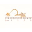 Серьги Xuping Позолота 18K пусеты Звезды с инкрустацией кристаллами фото №2