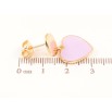 Серьги Xuping Позолота 18K пусеты Подвески сердечки с сиреневой эмалью фото №2