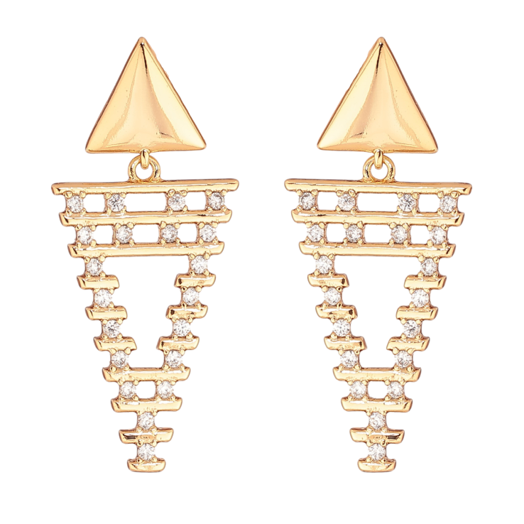 Серьги Xuping Позолота 18K пусеты Кристальные подвески фото №6 Серьги Xuping Позолота 18K пусеты Кристальные подвески фото №6