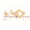 Серьги Xuping Позолота 18K пусеты Ромбовые подвески с сердечками фото №2 Серьги Xuping Позолота 18K пусеты Ромбовые подвески с сердечками фото №2