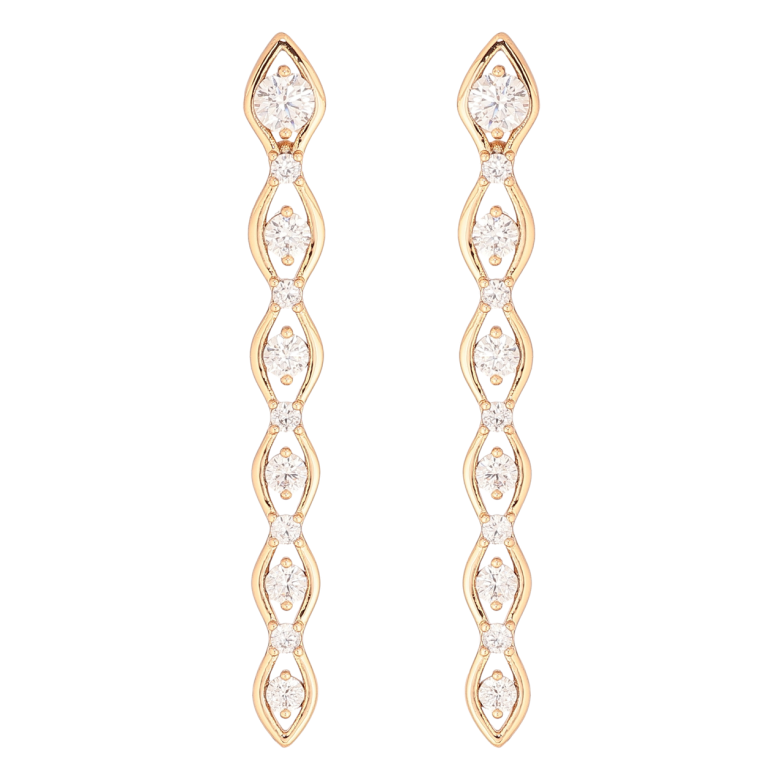 Серьги Xuping Позолота 18K пусеты Подвески с кристаллами фото №1 Серьги Xuping Позолота 18K пусеты Подвески с кристаллами фото №1