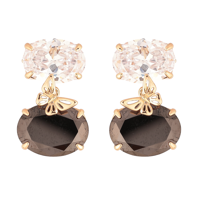 Серьги Xuping JEAN GOUJON Позолота 18K пусеты Черно-белые кристаллы с бабочкой фото №1 Серьги Xuping JEAN GOUJON Позолота 18K пусеты Черно-белые кристаллы с бабочкой фото №1