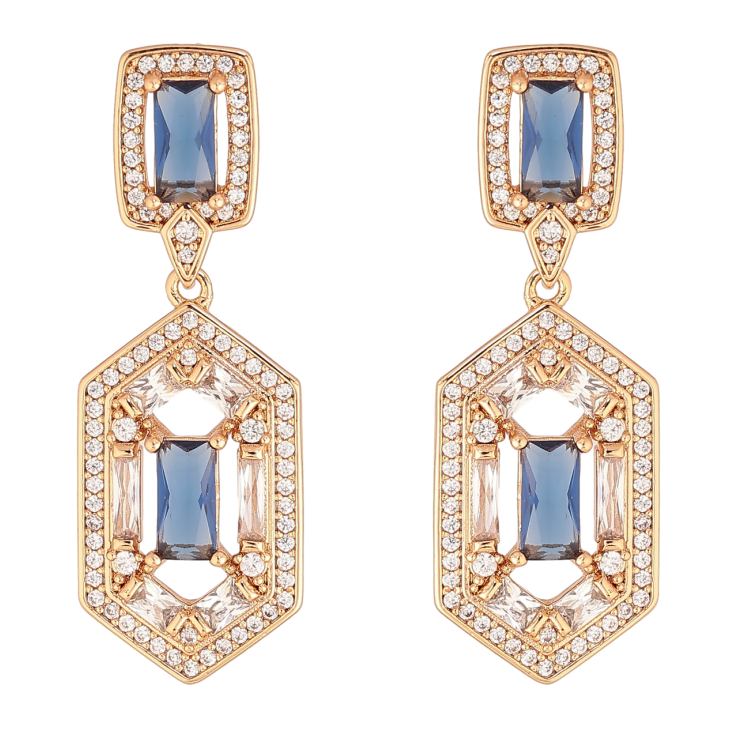 Серьги Xuping JEAN GOUJON Позолота 18K пусеты Подвески с инкрустацией прозрачно-синими кристаллами фото №11 Серьги Xuping JEAN GOUJON Позолота 18K пусеты Подвески с инкрустацией прозрачно-синими кристаллами фото №11