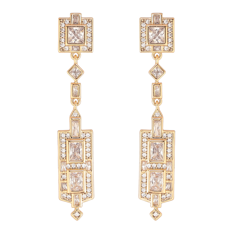 Сережки Xuping JEAN GOUJON Позолота 18K пусети «Підвіски з інкрустацією кристалами» фото №2 Сережки Xuping JEAN GOUJON Позолота 18K пусети «Підвіски з інкрустацією кристалами» фото №2