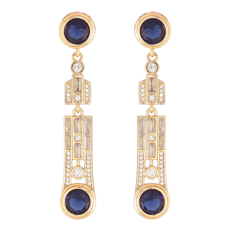 Серьги Xuping JEAN GOUJON Позолота 18K пусеты Подвески с инкрустацией кристаллами фото №1