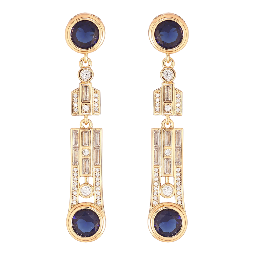 Сережки Xuping JEAN GOUJON Позолота 18K пусети «Підвіски з інкрустацією кристалами» фото №1