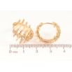 Серьги Xuping Позолота 18K колечки Декоративный узор с кристаллами фото №2