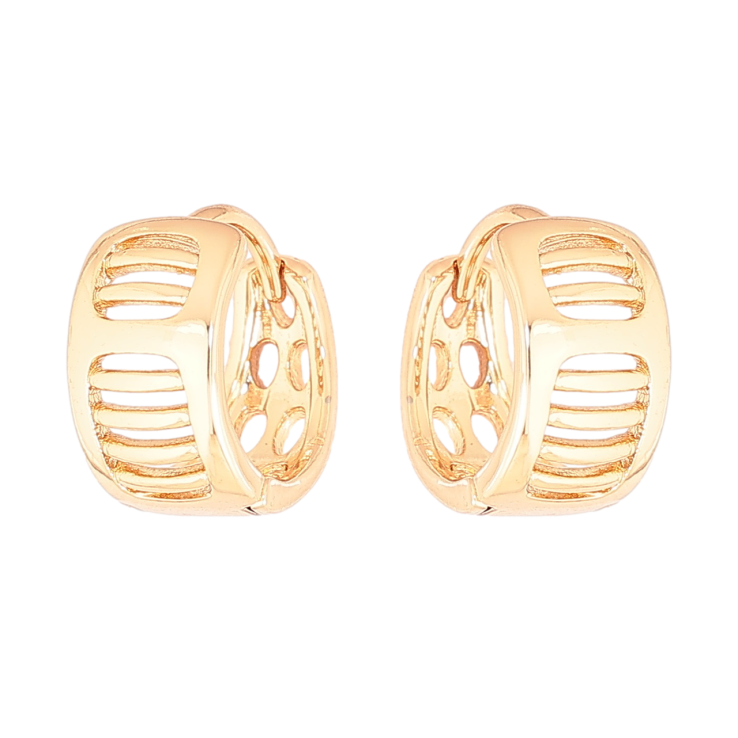 Сережки Xuping Позолота 18K колечка «Різьблений візерунок» фото №19