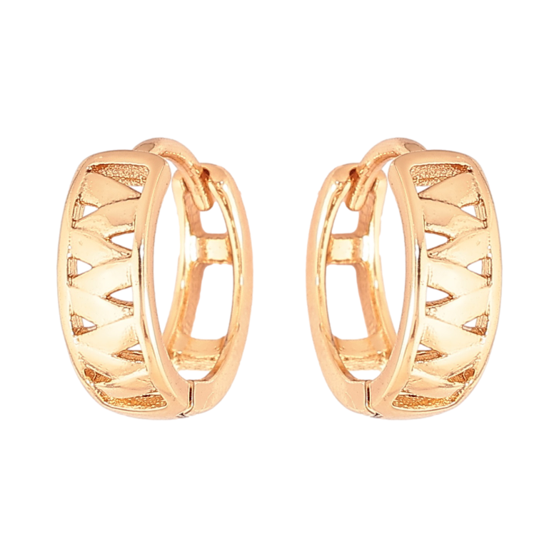 Серьги Xuping Позолота 18K колечки Декоративный узор фото №1 Серьги Xuping Позолота 18K колечки Декоративный узор фото №1