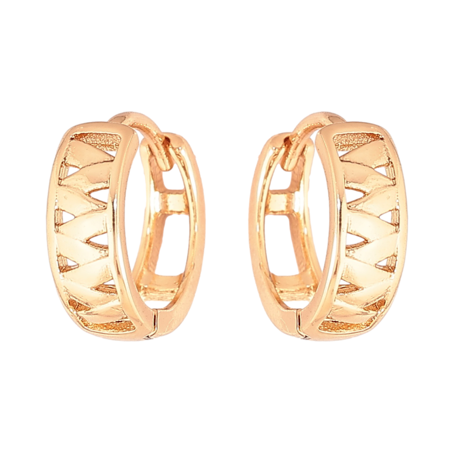 Серьги Xuping Позолота 18K колечки Декоративный узор фото №1 Серьги Xuping Позолота 18K колечки Декоративный узор фото №1