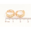 Серьги Xuping Позолота 18K колечки Декоративный узор фото №2 Серьги Xuping Позолота 18K колечки Декоративный узор фото №2