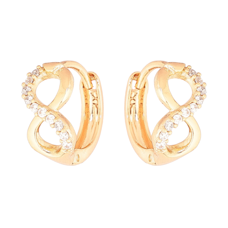 Серьги Xuping Позолота 18K колечки Восьмерки с кристаллами фото №23 Серьги Xuping Позолота 18K колечки Восьмерки с кристаллами фото №23