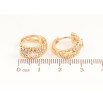 Серьги Xuping Позолота 18K колечки Узор с кристаллами фото №2