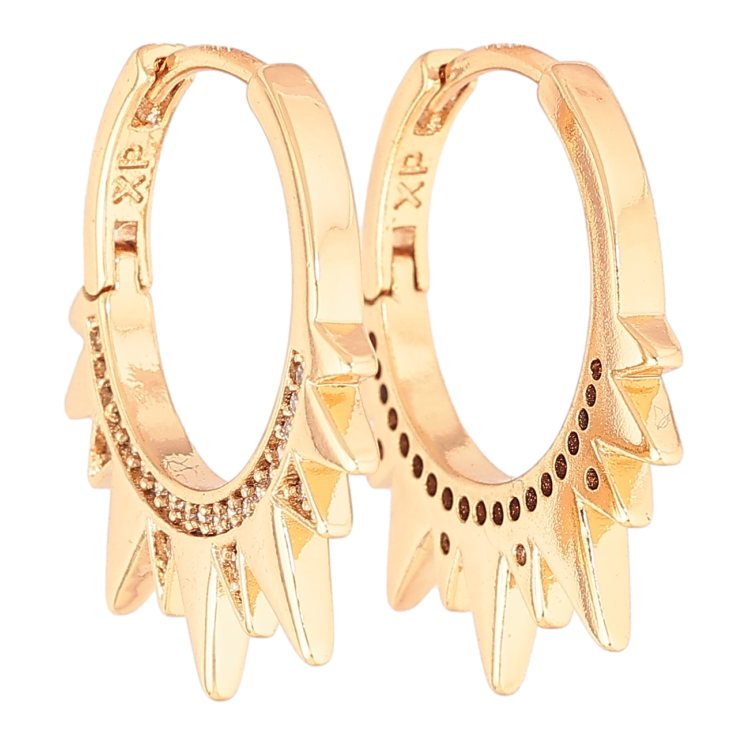 Сережки Xuping Позолота 18K колечка «Промінчики» фото №20