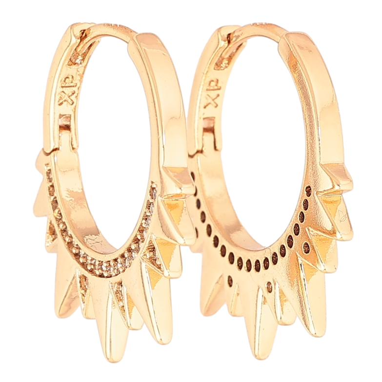 Серьги Xuping Позолота 18K колечки Лучики фото №4 Серьги Xuping Позолота 18K колечки Лучики фото №4