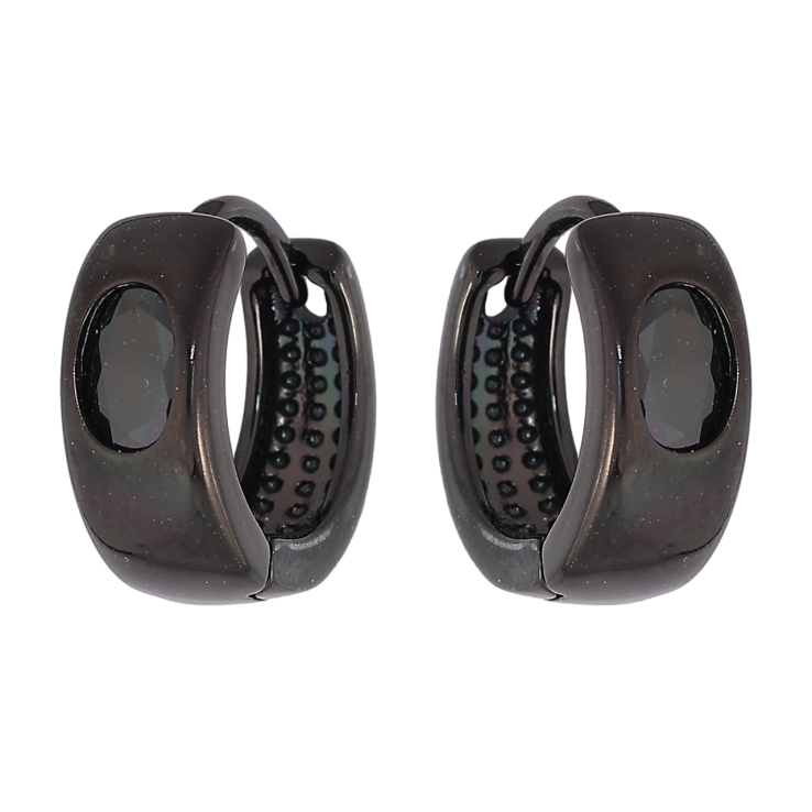 Сережки Xuping Позолота Black (чорне золото) колечка «Вставка чорний кристал» фото №21 Сережки Xuping Позолота Black (чорне золото) колечка «Вставка чорний кристал» фото №21