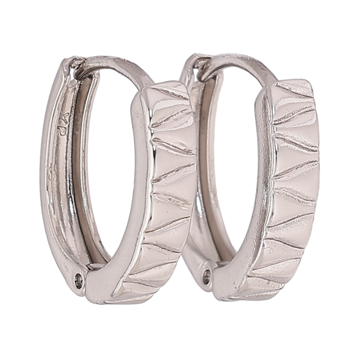 Сережки Xuping Родій колечка «Декоративний візерунок» на один бік фото №10