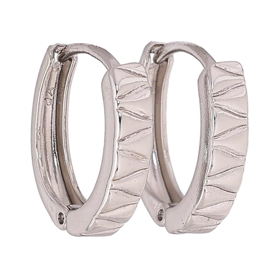 Сережки Xuping Родій колечка «Декоративний візерунок» на один бік фото №1