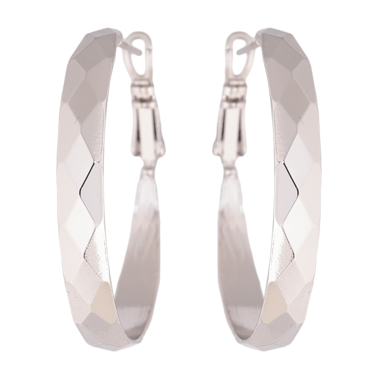 Серьги Xuping Родий кольца (конго) Декоративный узор ø 3,5см фото №22