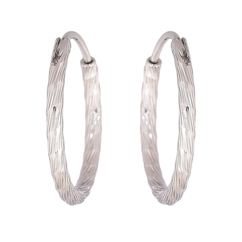 Серьги Xuping Родий кольца (конго) Декоративный узор ø 2см фото №1