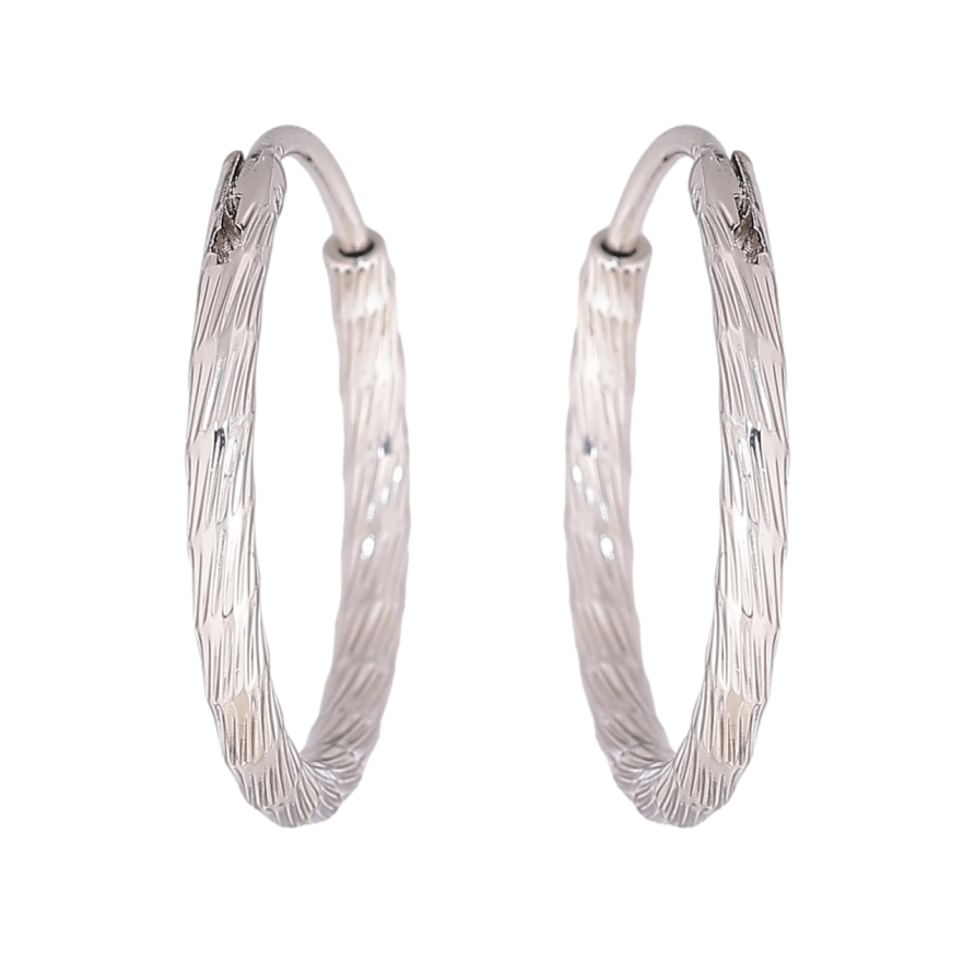 Серьги Xuping Родий кольца (конго) Декоративный узор ø 2см фото №1