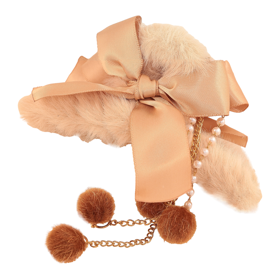 Краб пластиковий «Хутряний краб з бантом, підвіски знімні» довжина 11.5см фото №1