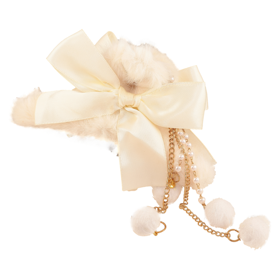 Краб пластиковий «Хутряний краб з бантом, підвіски знімні» довжина 11.5см фото №1