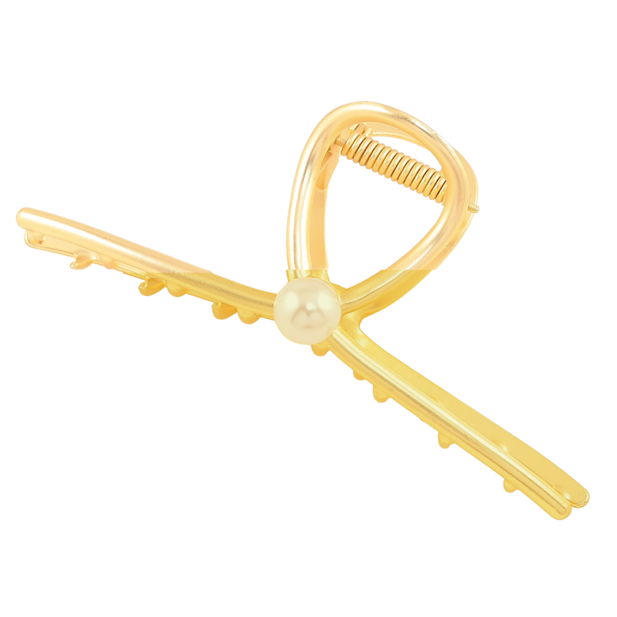 Краб металевий «Петелька з перлиною» довжина 11см фото №1