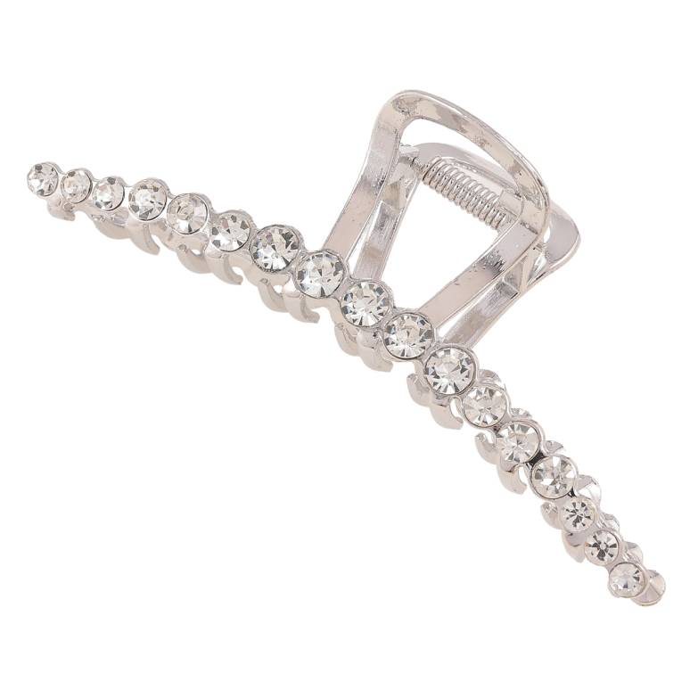 Краб металевий «Дуга з стразами» довжина 11.5см фото №7