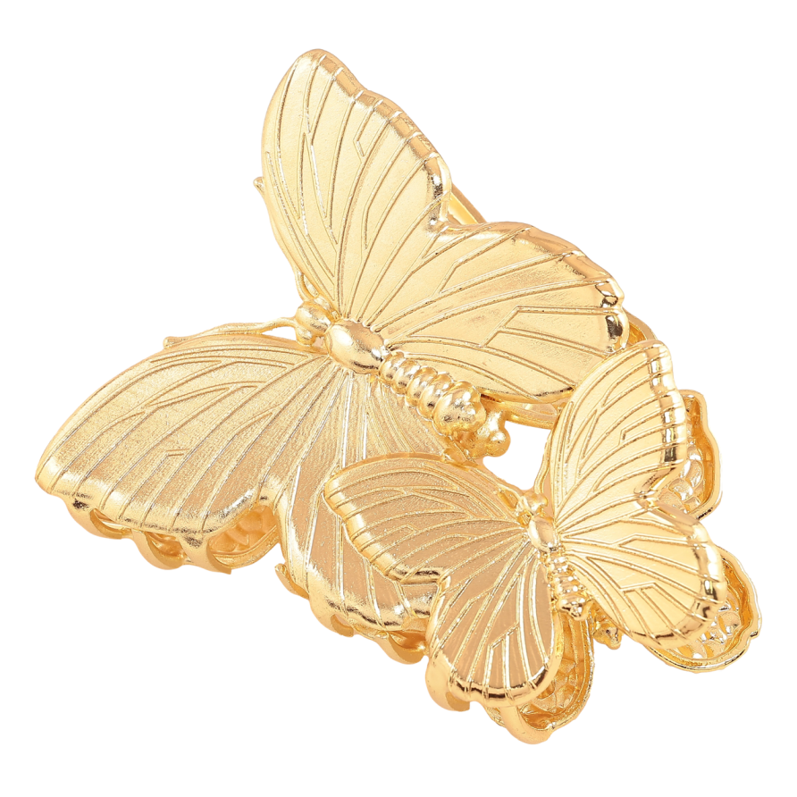 Краб металевий «Метелики» довжина 8.5см фото №1 Краб металевий «Метелики» довжина 8.5см фото №1