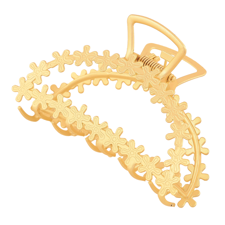 Краб металевий «Квітковий візерунок, матове покриття» довжина 9.5см фото №7