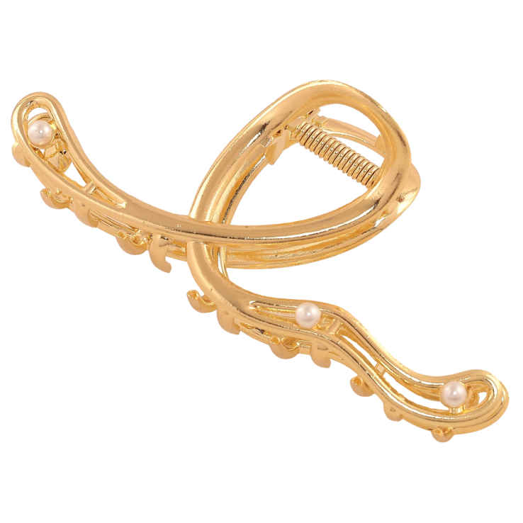 Краб металевий «Петелька з перлинами» довжина 11.5см фото №7