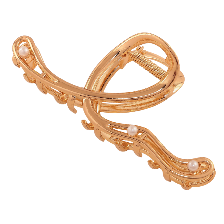 Краб металевий «Петелька з перлинами» довжина 11.5см фото №8