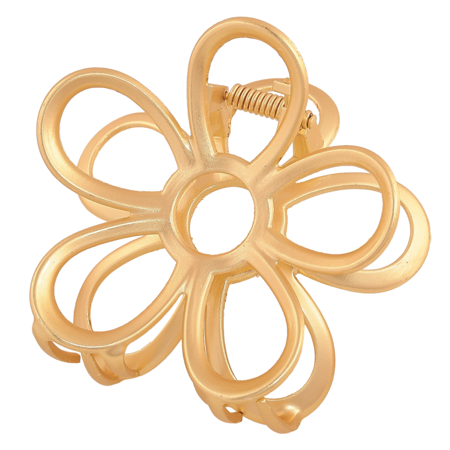 Краб металевий «Квітка, матове покриття» довжина 7.5см фото №1