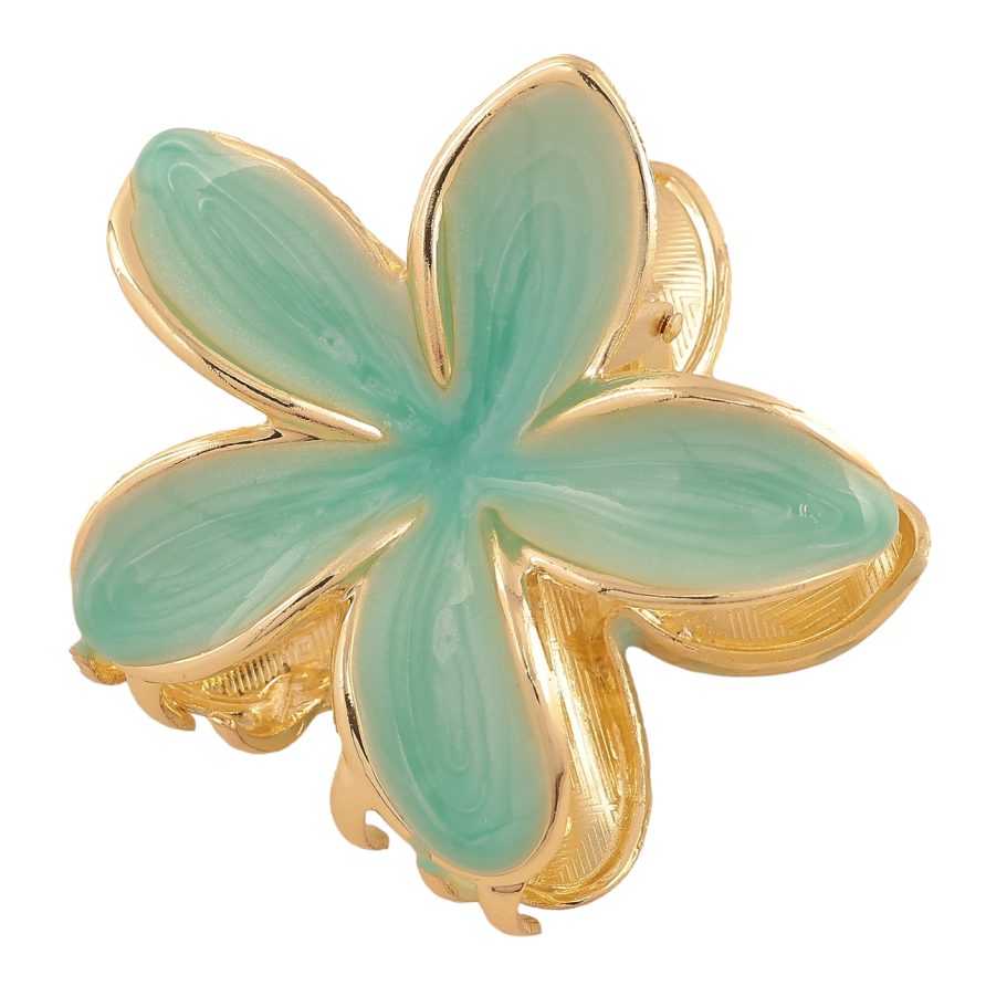 Краб металевий «Квітка з покриттям емаллю» довжина 7.5см фото №1