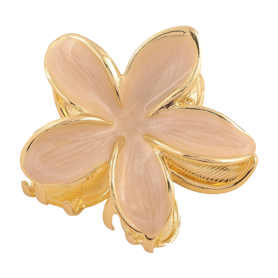 Краб металевий «Квітка з покриттям емаллю» довжина 7.5см фото №1