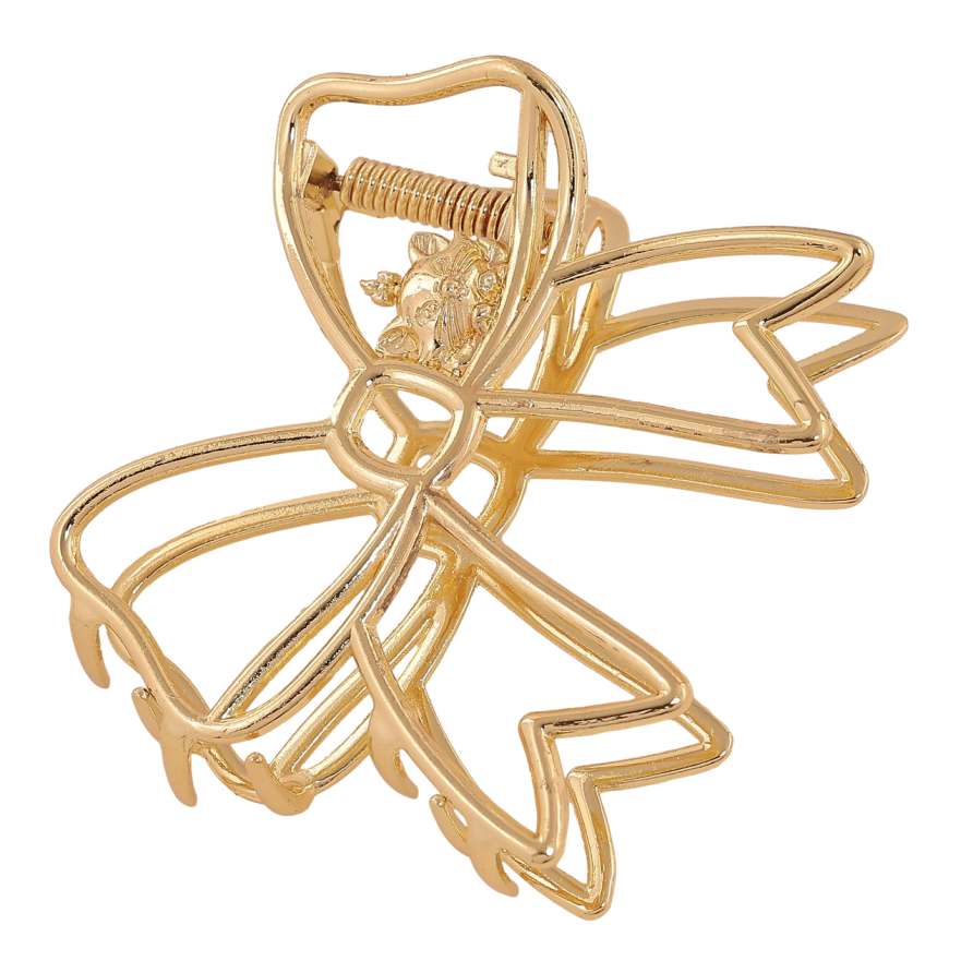 Краб металлический Бант с кошкой длина 6х7см фото №1