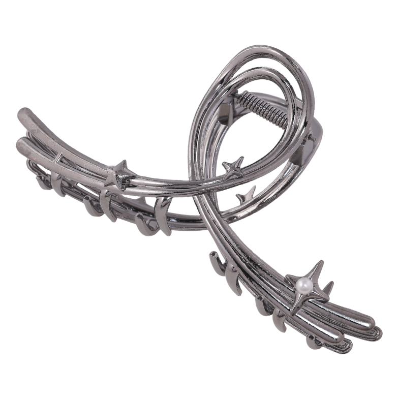 Краб металевий «Петелька з зірками» довжина 12,5см фото №1 Краб металевий «Петелька з зірками» довжина 12,5см фото №1