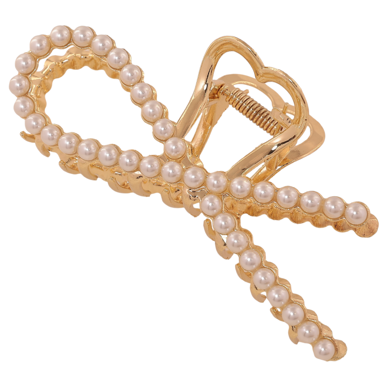 Краб металевий «Петелька з перлинами» довжина 11,5см фото №1