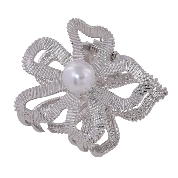 Краб металевий «Квітка з перлиною» довжина 6см фото №20